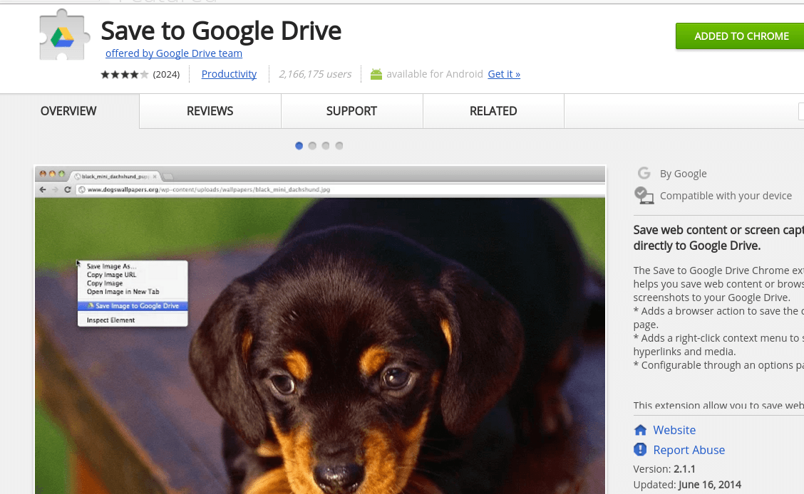save resume keywords and power verbs with the save to google drive application